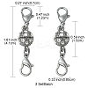 1Pc Alloy Crystal Rhinestone Magnetic Clasps LS-ALRI-YW0001-11B-2