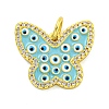 Brass Micro Pave Clear Cubic Zirconia Pendants KK-R159-15G-02-1