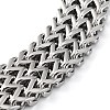 304 Stainless Steel Lion Head Herringbone Chain Bracelets for Men & Women BJEW-D031-22AS-3