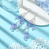 Brass Heart Dangle Earrings EJEW-FS00044-5