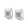 Brass Micro Pave Cubic Zirconia Stud Earring Findings KK-E107-12P-1