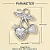 Zinc Alloy with Glass Charms GL-OY001-08P-2