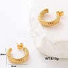 Stainless Steel C-Shaped Stud Earrings CQ6723-1-1