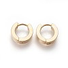 304 Stainless Steel Huggie Hoop Earrings EJEW-O087-09F-1