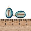 304 Stainless Steel Enamel Pendants STAS-P410-40A-05-3