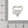 Brass Micro Pave Clear Cubic Zirconia Lobster Claw Clasps KK-P299-06P-3