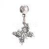Tibetan Style Alloy European Dangle Charms PALLOY-H170-08AS-1