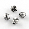 Round Antique Acrylic Corrugated Beads PACR-S208-83AS-1