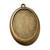 Vintage Tibetan Style Alloy Pendant Cabochon Settings TIBEP-M018-76AB-NF-1