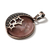 Cherry Quartz Glass Pendants G-P560-01R-13-2