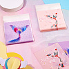 100Pcs 2 Colors Square Plastic Cellophane Self Seal Bags ABAG-TA0001-32-6