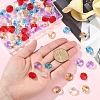 75Pcs 5 Colors Electroplate Glass Links Connectors EGLA-YW0005-08-4