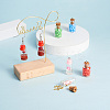 28Pcs 4 Style Glass Wishing Bottle Pendant Decorations GLAA-FW0001-01-7