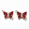 Eco-Friendly Alloy Micro Pave Clear Cubic Zirconia Links Connectors LS-ENAM-Q437-058A-NR-1