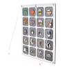 20 Grids Rectangle Felt Wall Mounted Brooch Organizer Display Stands ODIS-WH0038-97-1