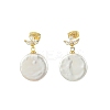 Brass Micro Pave Cubic Zirconia Stud Dangle Earrings for Women EJEW-JE07280-4