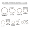 500Pcs 5 Style Iron Soldered Closed Jump Rings IFIN-PH0001-58-4