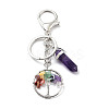 Natural & Synthetic Mixed Gemstone Keychain KEYC-M022-03-2