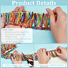 10 Yards Rainbow Polyester Fringe Trim Ribbons DIY-FG0006-17-4