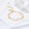 1Pc Brass Multi-strand Bracelets BJEW-LP0015-16-3