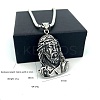 Religion 304 Stainless Steel Jesus Head Pendant Necklaces for Men Women ZK3713-6