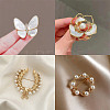 180Pcs 5 Style Glass Imitation Pearl Beads GLAA-AR0001-64-5