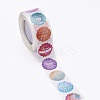 Flat Round Paper Thank You Stickers DIY-C042-15-4