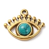 Natural Turquoise Dyed Eye Pendants LS-STAS-Q249-01G-08-1