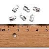 Tarnish Resistant 304 Stainless Steel Fold Over Crimp Cord Ends X-STAS-M009-01B-3