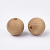 Natural Wood Beads X-WOOD-S053-37-2