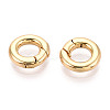 Brass Spring Gate Rings KK-T078-20G-01-2