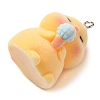 Flocking Resin Cute Pendants RESI-D072-01E-2