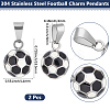 2Pcs 304 Stainless Steel Enamel Pendants FIND-BBC0003-89-2