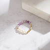 Natural Freshwater Pearl & 925 Sterling Silver Beaded Finger Rings for Women RJEW-G331-02G-5