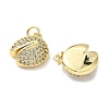 Brass Micro Pave Cubic Zirconia Pendants KK-Z120-26G-2