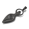 Ion Plating(IP) 304 Stainless Steel Pendants STAS-O005-06B-2