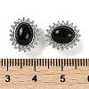 Natural Obsidian Sew on Rhinestone KK-P283-02A-P-3
