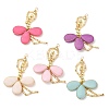 Handmade Electroplated Synthetic Non-magnetic Hematite & Glass Big Pendants PALLOY-JF02960-1