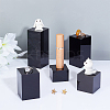 FINGERINSPIRE 5Pcs 5 Styles Square Transparent Acrylic Jewelry Display Pedestals ODIS-FG0001-66-5