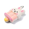 Cartoon Opaque Resin Imitation Food Pendants RESI-C043-03A-P-3
