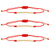 3Pcs Plastic Beads Braided Bead Bracelets CF6831-2-1