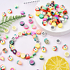 100pcs 5 Styles Handmade Polymer Clay Beads CLAY-YW0002-14-7