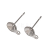 Anti-Tarnish 304 Stainless Steel Stud Earring Findings STAS-S151-01P-B-1