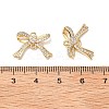 Brass Micro Pave Clear Cubic Zirconia Connector Charms KK-A259-37G-3
