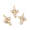 Brass Micro Pave Cubic Zirconia Pendants X-KK-B059-18G-3