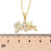 Mother's Day Brass Micro Pave Clear Cubic Zirconia Pendant Necklaces for Women LS-NJEW-Q021-01A-G-5