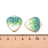 Rack Plating Alloy Enamel Pendants ENAM-N056-366KCG-02-3