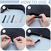 30Pcs 5 Colors Imitation Leather Zipper Pull Fixer Replacement for Tab Luggage Purse Repair Accessories FIND-NB0006-55-3