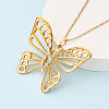 304 Stainless Steel Pendant Necklaces NJEW-T018-11G-1