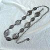 Tibetan Style Zinc Alloy & Iron Oval Link Chain Waist Belly Chains WGB4B33-01-1